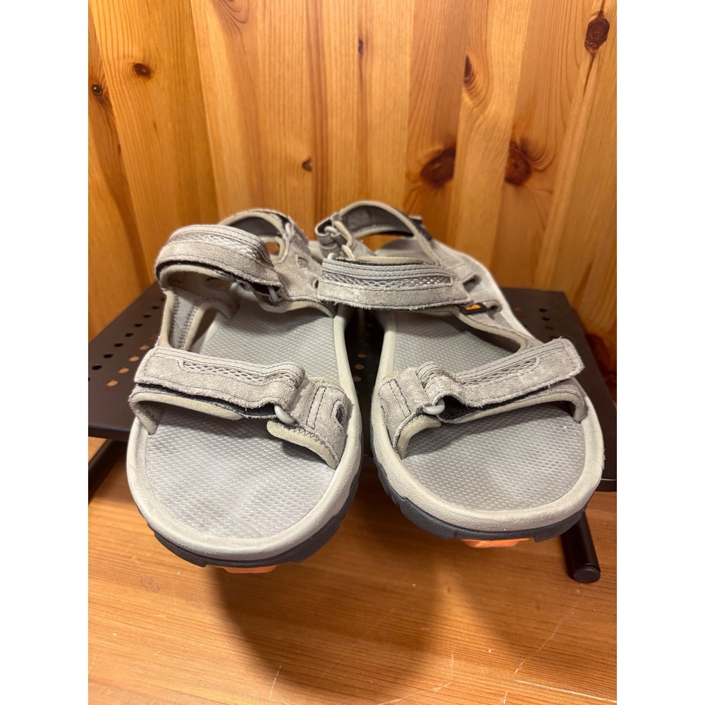 Teva Mens Terra Fi 4 Sport Sandals Grey Suede Hiking Water Shoes Size 11